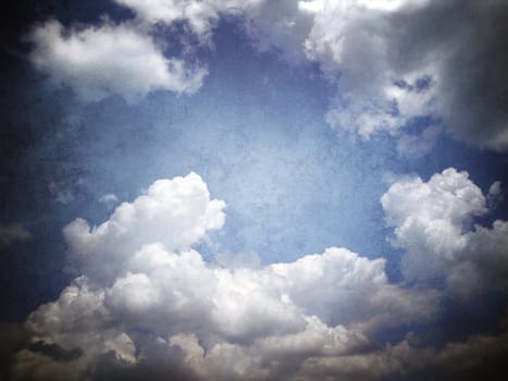 retro image of cloudy sky