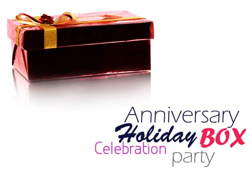 Red Gift Box on white background