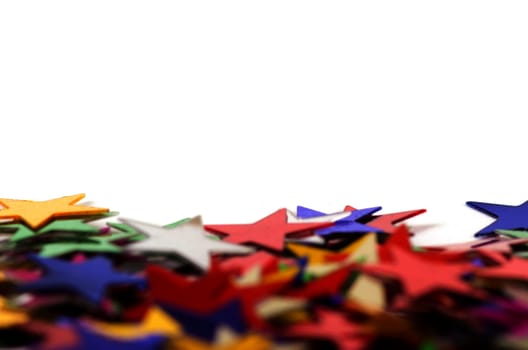 Colored stars background for your text over white