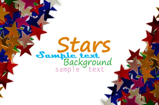 Colored stars background for your text on photo, and other.