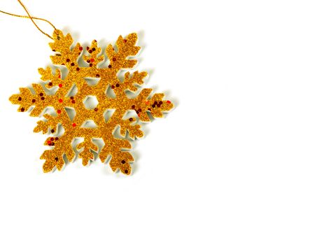 Christmas tree decoration star isolated on white background