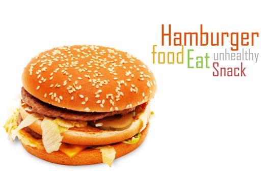 hamburger isolated on white background