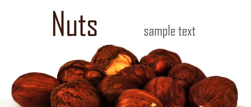 Hazel nut isolated on white background