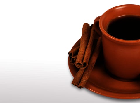 Coffee cup on white background