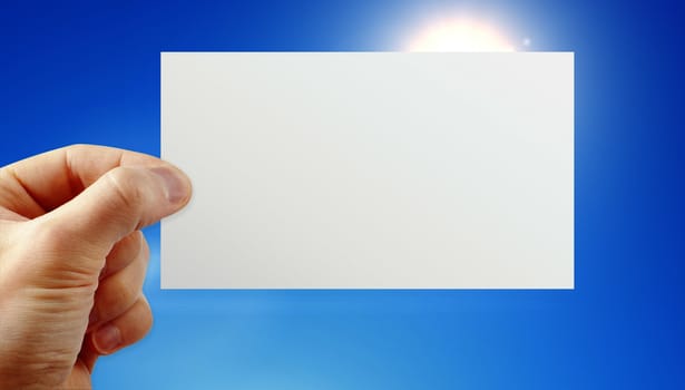 Hand holding paper