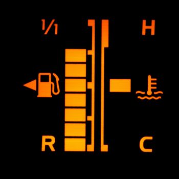 Digital fuel indicator of a car