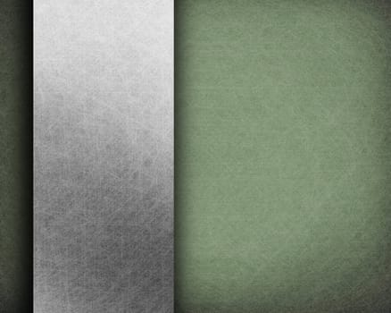 black background with grunge texture and vintage parchment paper illustration on white ribbon with copyspace, monochrome background