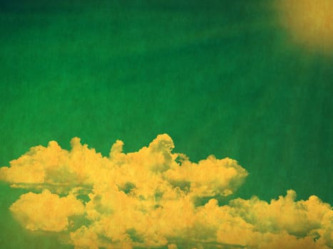 retro image of cloudy sky