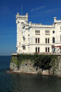 Miramar castle in Italy near Trieste