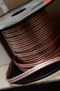 Speaker wire in a roll
