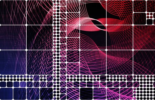 Colorful Squares Background with a Edit Blocks