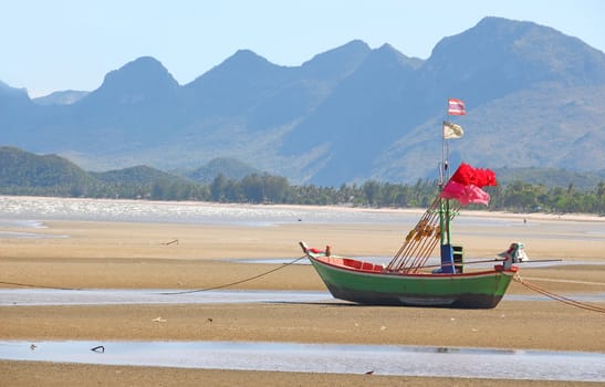 Fishing boat on the beach 