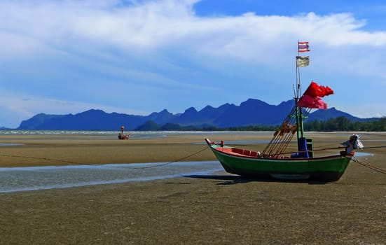 Fishing boat on the beach 