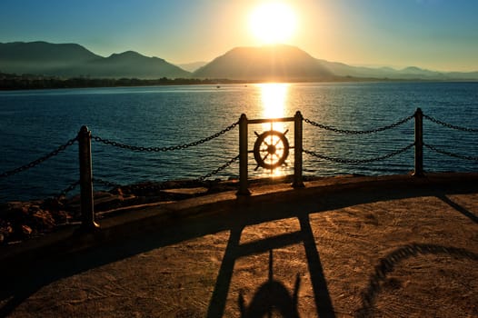 Promenade by the sea. Alania. Turkey