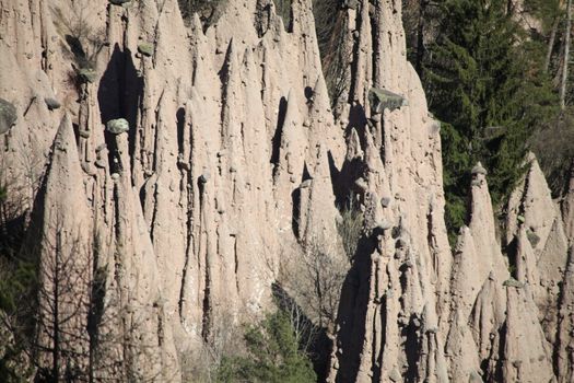 Renon, Bolzano, famous Earth pyramids geological phenomenon