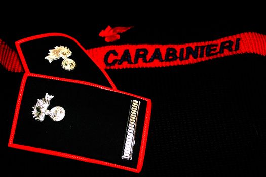 close up of carabinieri marshal military ranks