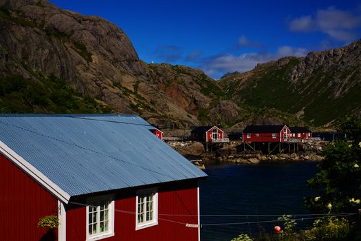 Traditional old fishing village of Nusfjord on Lofoten islands, Norway