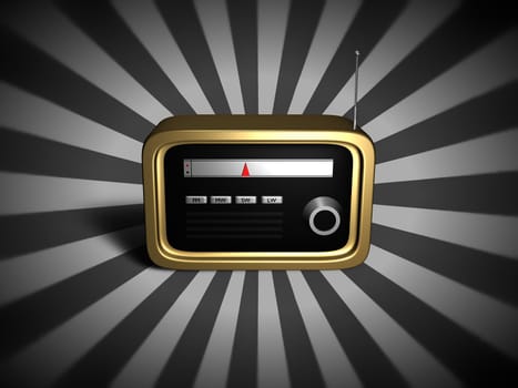 Illustration of an old fashioned Radio