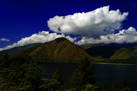 View to Sihotang. Lake Toba, North Sumatra, Indonesia.