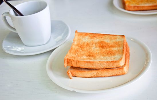 toast and coffee  for breakfast meal