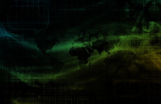 Information Technology or IT as a Art Background