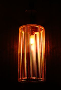 Handicraft electric lamp on wall