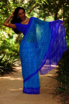 beautiful indian woman in a saree