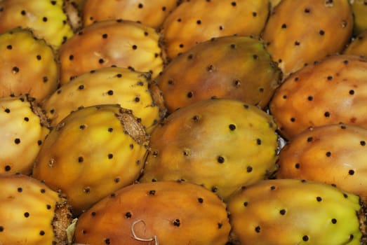 Cactus fruit, prickly pears in sicilian market