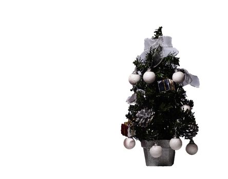 Background of Christmas decoration. Christmas tree