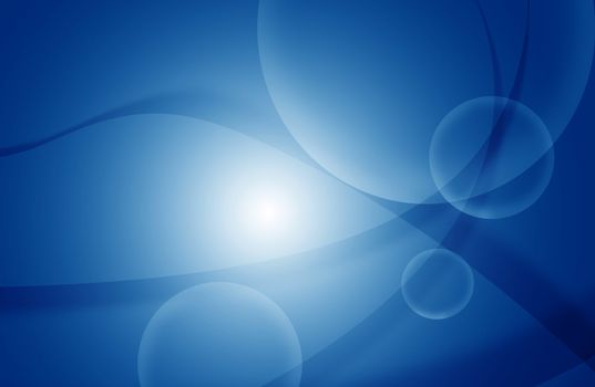 Blue abstract line and round background