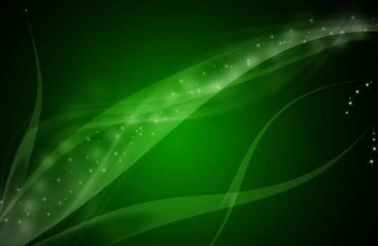 Green abstract line glowing background