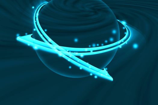 Abstract glowing blue green swirl background