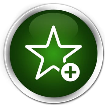 Add to favorite icon glossy green round button