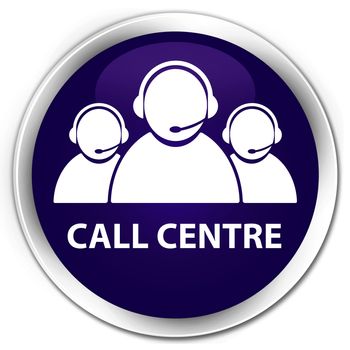 Call centre glossy purple round button