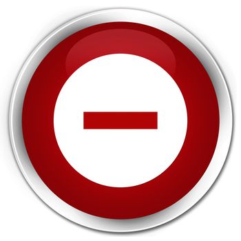 Cancel icon glossy red round button