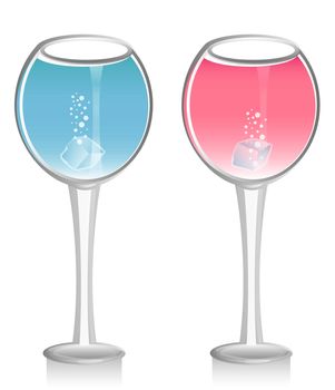 Wine Glass Set with Ice