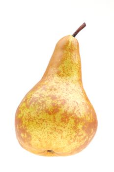 Yellow pear isolated on a white background