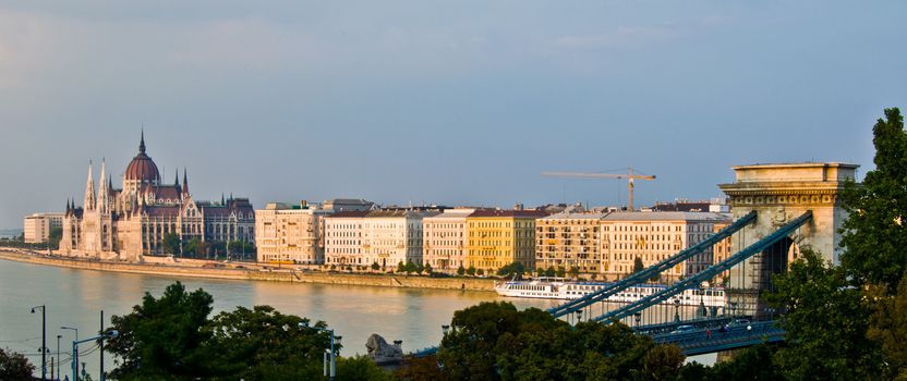 view of the cityscape of Budapest with the danube