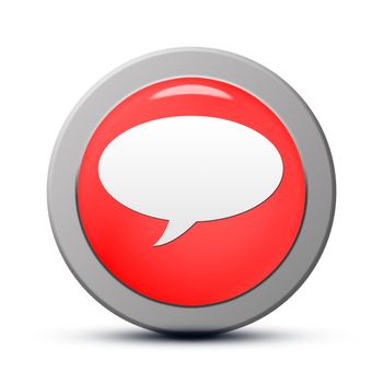 Icon series : red round chat button