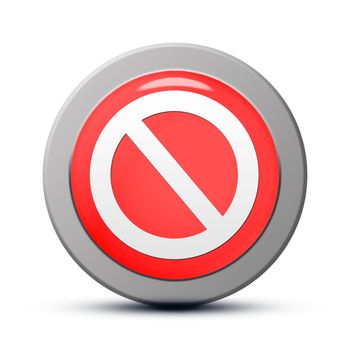 Icon series : red round Access denied button