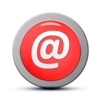 Icon series : red round Email address button