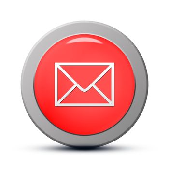 Icon series : red round Email button