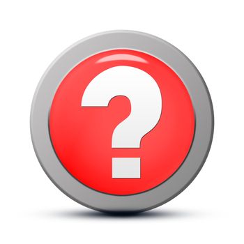 Icon series : red round Question mark button