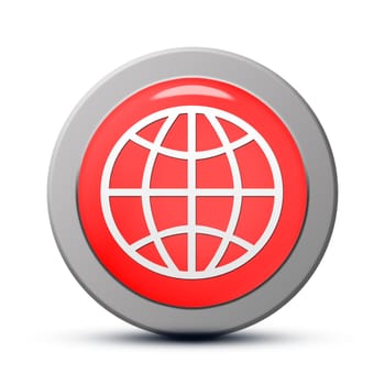 Icon series : red round World button