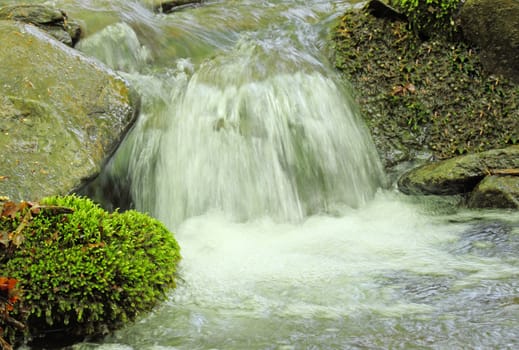 small waterfall on a brook