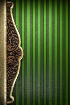 gold on green background