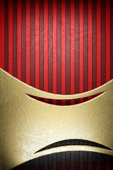 gold on red background