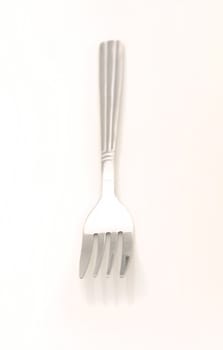 single fork utensil on white background