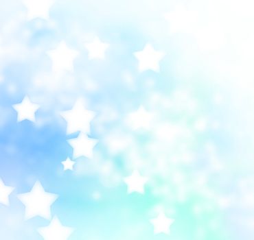 Abstract Blue Star Lights Background 