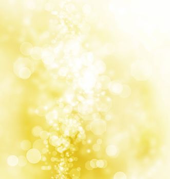Golden colored abstract octagon shaped bokeh Lights Background 